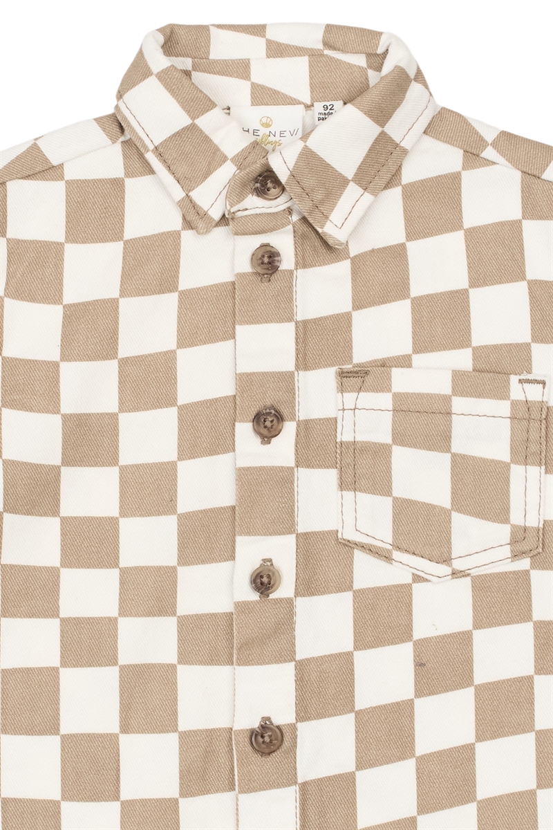 The New Siblings kortærmet skjorte tern – skjorte til børn